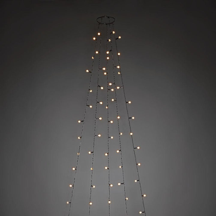 Ring slynge for juletre 5x40 LED 240 cm - Frostet kule-Julebelysning juletrelys og slynger-Konstsmide-Svart-6368-820-Lightup.no