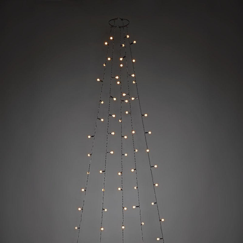 Ring slynge for juletre 5x40 LED 240 cm - Frostet kule-Julebelysning juletrelys og slynger-Konstsmide-6368-820-Lightup.no