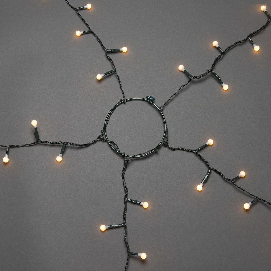 Ring slynge for juletre 5x40 LED 240 cm - Frostet kule-Julebelysning juletrelys og slynger-Konstsmide-Svart-6368-820-Lightup.no