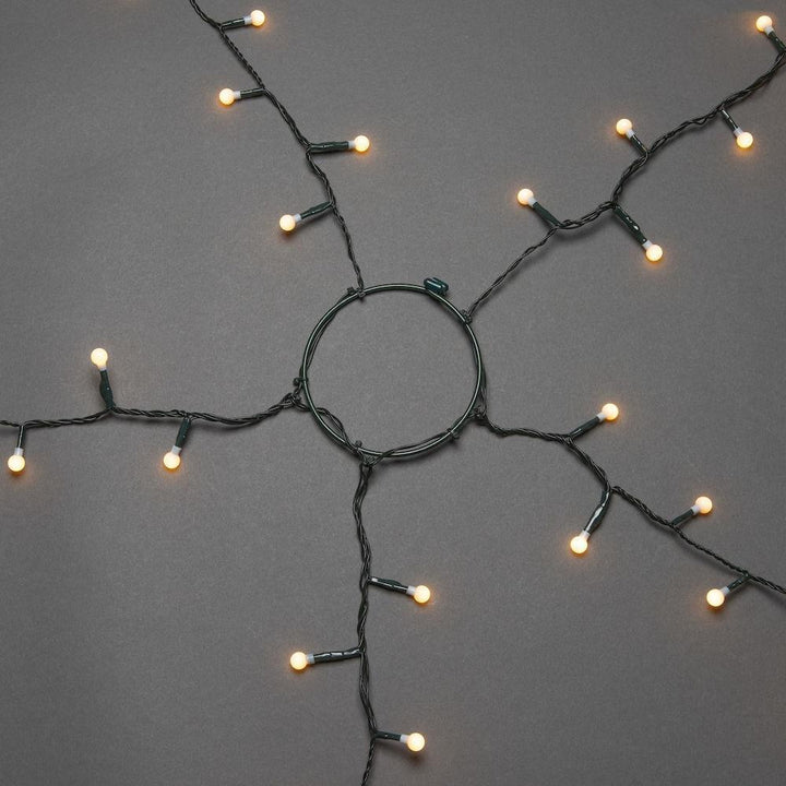 Ring slynge for juletre 5x40 LED 240 cm - Frostet kule-Julebelysning juletrelys og slynger-Konstsmide-Svart-6368-820-Lightup.no