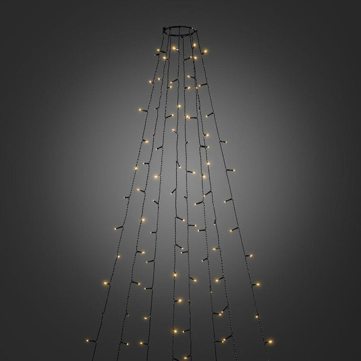 Ringslynge 8x50 LED lys 4 meter utendørs med funklefunksjon IP44 - Amber-Julebelysning juletrelys ute-Konstsmide-6321-810-Lightup.no