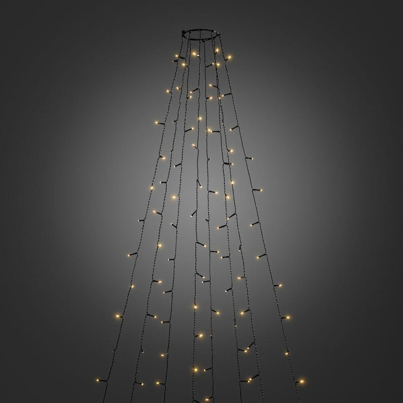 Ringslynge 8x50 LED lys 4 meter utendørs med funklefunksjon IP44 - Amber-Julebelysning juletrelys ute-Konstsmide-6321-810-Lightup.no
