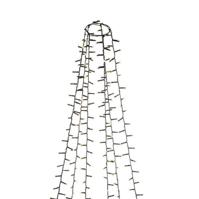 Ringslynge Cluster 6x110 LED lys 2,4 meter utendørs IP44 - Varmhvit-Julebelysning juletrelys ute-Konstsmide-6650-100-Lightup.no