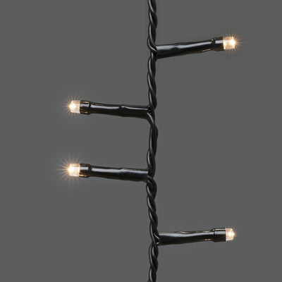 Ringslynge Cluster 6x110 LED lys 2,4 meter utendørs IP44 - Varmhvit-Julebelysning juletrelys ute-Konstsmide-6650-100-Lightup.no