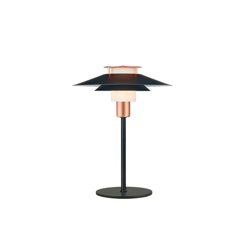 Rivoli bordlampe 24 - Svart/kobber-Bordlamper-Halo Designs-5703638990655-Lightup.no