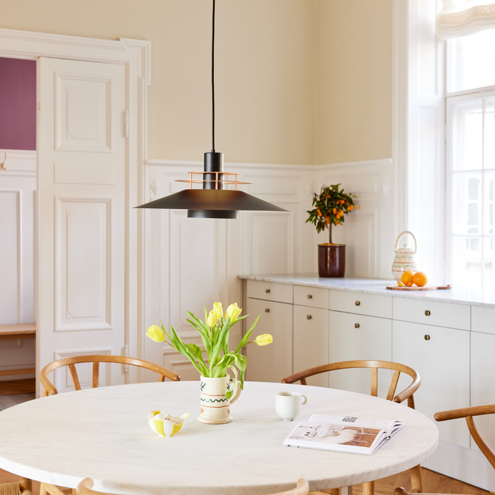 Rivoli takpendel 40 - Svart/krom-Takpendler-Halo Designs-Svart / Krom-5703638990808-Lightup.no