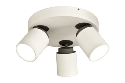 Rollo rund taklampe 3 spotter - Hvit/Svart-Taklamper-Aneta Lighting-76628-01-Lightup.no