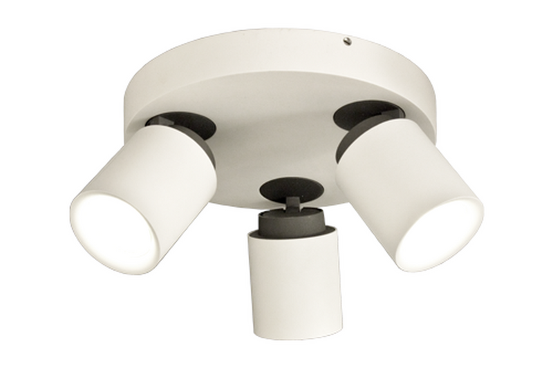 Rollo rund taklampe 3 spotter - Hvit/Svart-Taklamper-Aneta Lighting-76628-01-Lightup.no