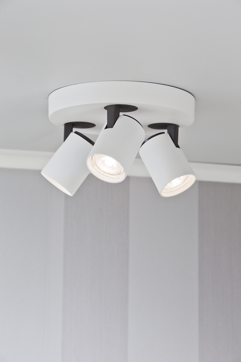 Rollo rund taklampe 3 spotter - Hvit/Svart-Taklamper-Aneta Lighting-76628-01-Lightup.no