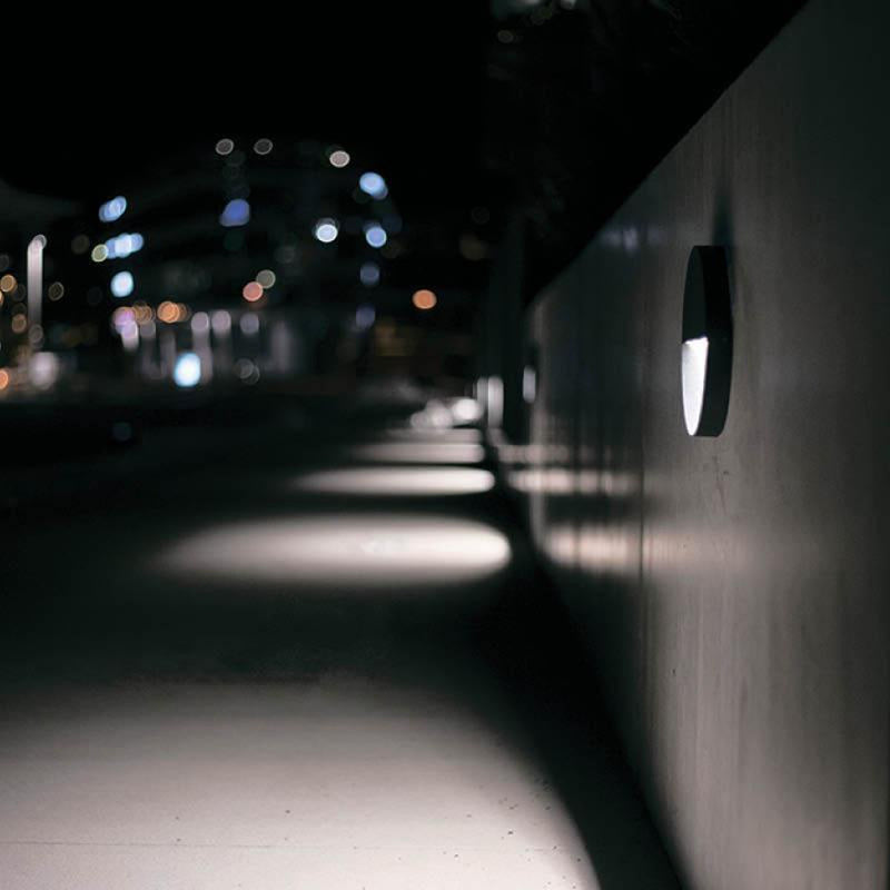Roma vegglampe utendørs IP65 firkantet 9W LED 3000 Kelvin - Antrasitt grå-Utebelysning vegg veggskjold-Raxon-29097-Lightup.no
