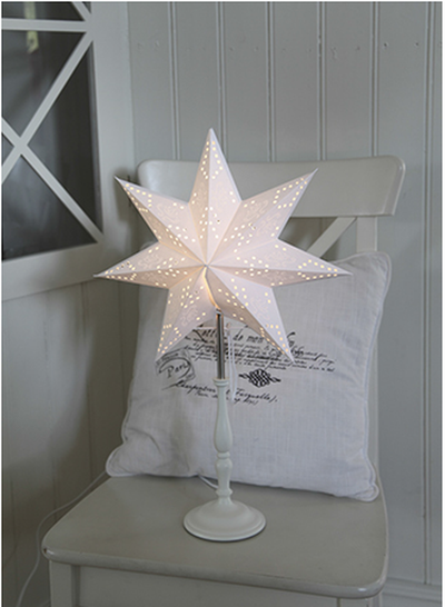 Romantisk mini stjerne med fot-Julebelysning adventstjerne-Star Trading-234-32-Lightup.no