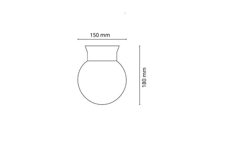 Rondo tak/vegglampe E27 IP44 - Hvit-Taklamper-Sg Armaturen As-3042902-Lightup.no