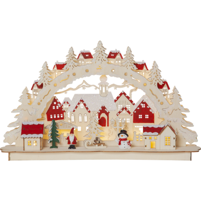 Rosenheim adventsstake batteridrevet med timer 10 lys - Natur-Julebelysning adventsstake-Star Trading-272-12-Lightup.no