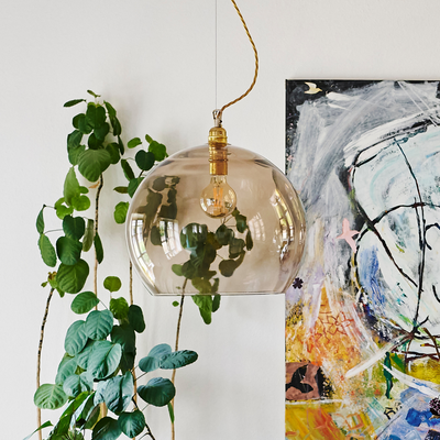 Rowan takpendel 39 cm Kastanjebrun/gull-Takpendler-EBB & FLOW-LA101756-Lightup.no