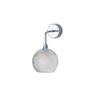 Rowan vegglampe små ruter - Klar/sølv-Vegglamper-EBB & FLOW-LA101521W-Lightup.no