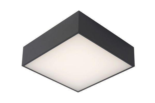 Roxane square taklampe IP54 10 watt 2700 Kelvin - Antrasitt-Taklamper-Lucide-Antrasitt-LC27816/10/29-Lightup.no