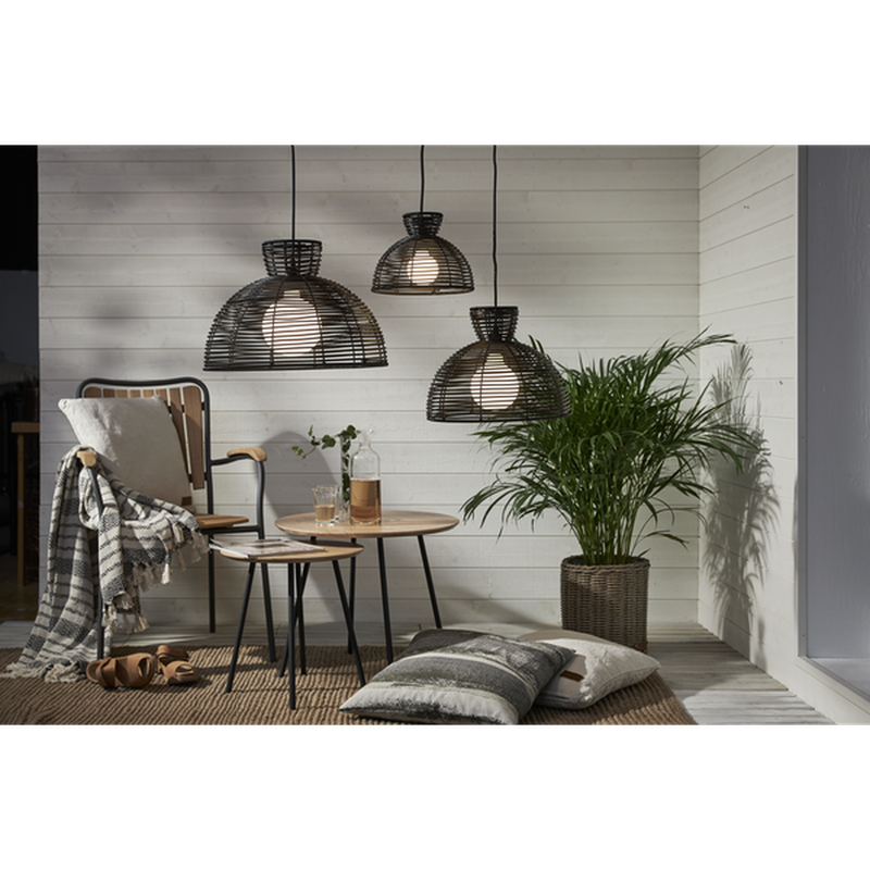 Runde utendørs lampeskjerm 26 cm IP44 - Svart-Utebelysning Hagebelysning-Star Trading-092-18-Lightup.no