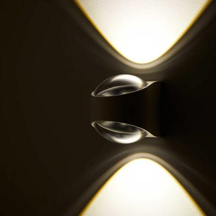 Saga vegglampe IP65 12W 3000K - Svart-Utebelysning vegg opp og ned-LOOM Design-Svart-LF-830-002-Lightup.no