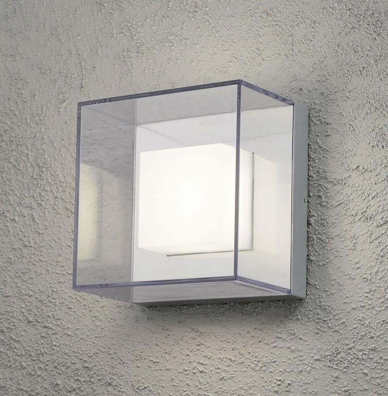 Sanremo vegglampe 9W LED - Klar-Utebelysning vegg veggskjold-Konstsmide-7925-310-Lightup.no