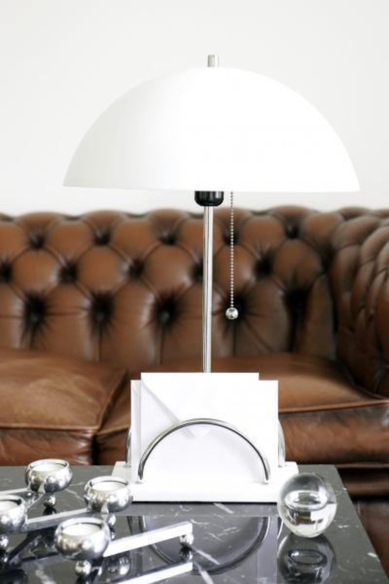 Sarah bordlampe - Hvit-Bordlamper-Globen Lighting-427508-Lightup.no