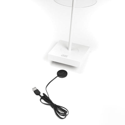 Scilla bordlampe 27 cm IP54 oppladbar USB - Hvit-Utebelysning Hagebelysning-Konstsmide-7816-250-Lightup.no