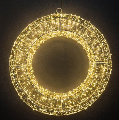 Selma ring 40 cm 960 lys Ute/inne bruk IP44 med timer-Julebelysning dekor og pynt ute-Scanlight-169455-Lightup.no