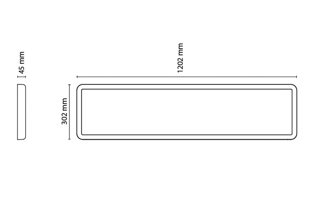 Sense Surface 1200 takarmatur 29W 3000K IP20 IK10 Dimbar - Hvit-Taklamper-Sg Armaturen As-3303447-Lightup.no