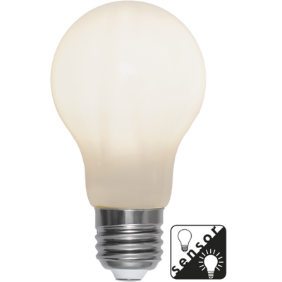 Sensor lyspære LED E27 60mm 4,5W - Opal-LED-pære E27 sokkel-Ms - belysning-357-10-Lightup.no