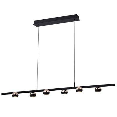 Show takpendel 120 cm 6x5W 3000K dimbar - Svart/Rosegull-Takpendler-Design by Grönlund-1957-05-Lightup.no