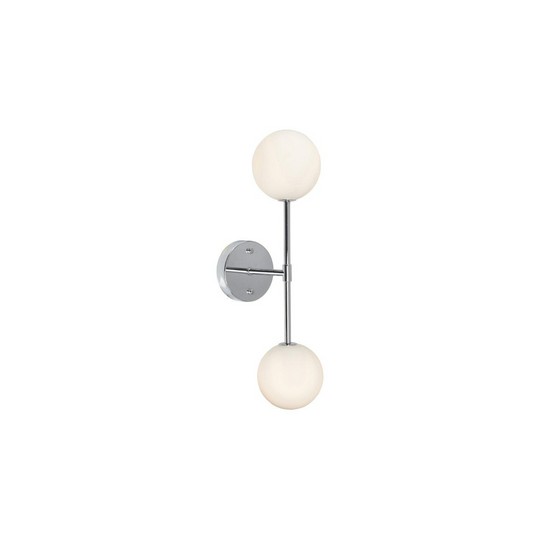 Sigma vegglampe dobbel IP23 - Krom/Opal-Baderomsbelysning vegglamper-Pr home of Scandinavia Ab-Krom / Opal-Prh__3404906-Lightup.no
