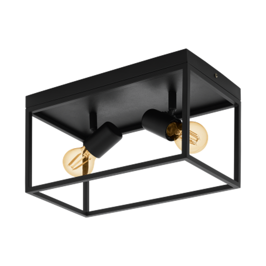 Silentina taklampe 2 lys-Taklamper-Eglo-Svart-98332-Lightup.no