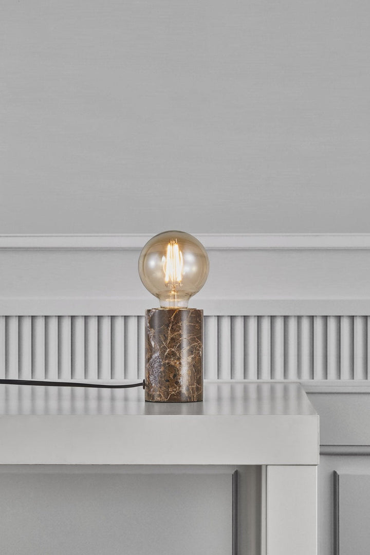 Siv bordlampe marmor - Brun-Bordlamper-Nordlux-45875018-Lightup.no