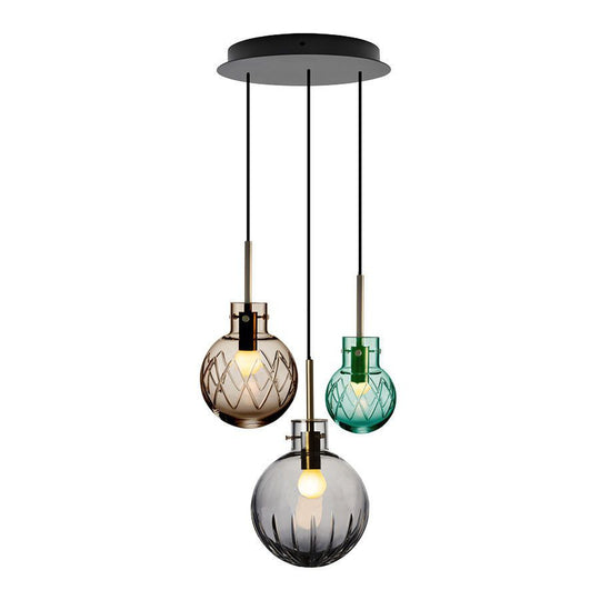 Skumring Krystallkuler 3 stk - Hvit Baldakin-Takpendler-Hadeland Glassverk-Hvit / Flerfarget-Hak__1209330-SKUMRINGBUNDLE-S-Hvit-Baldakin-Lightup.no