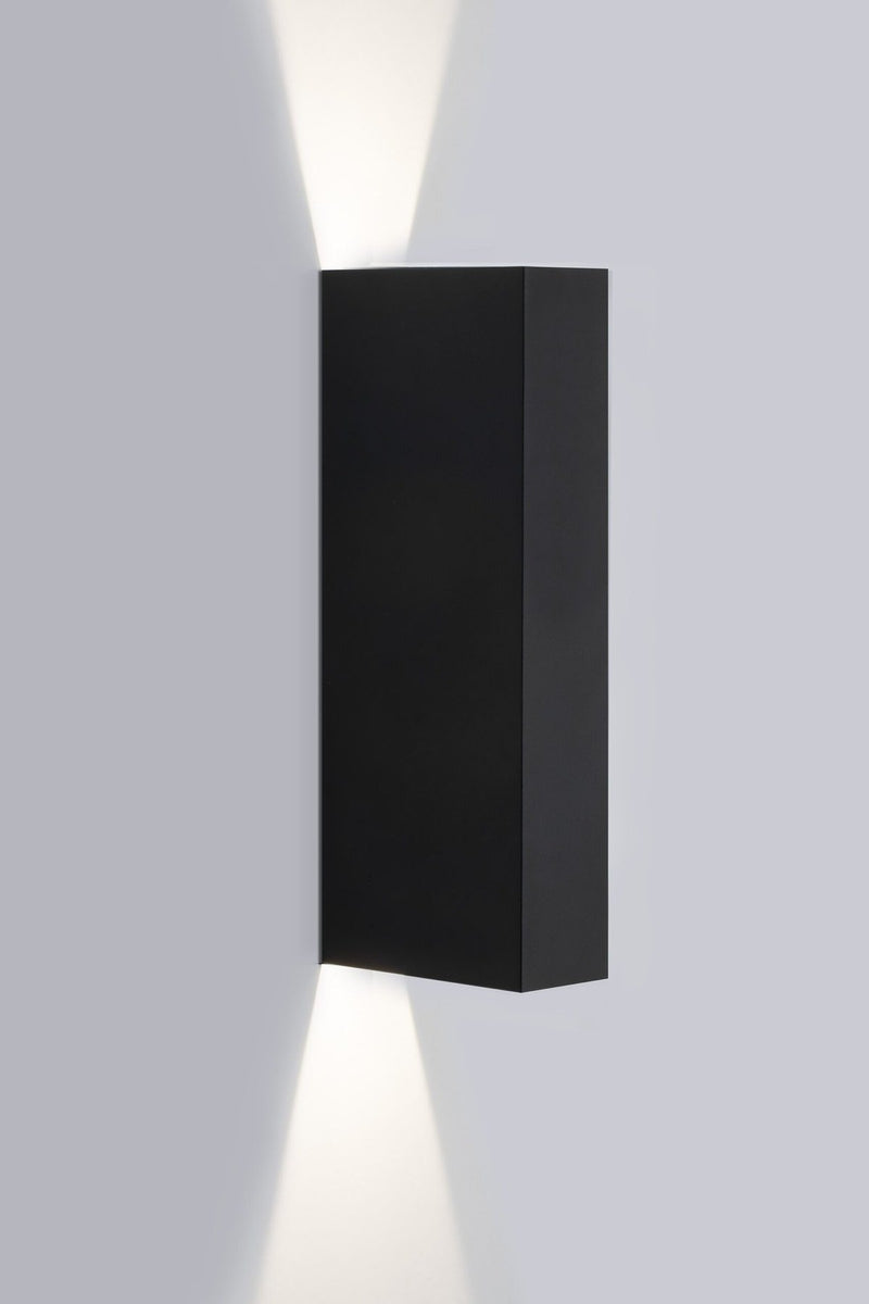Slim Flex utendørs vegglampe IP65 2x4,6W Dimbar 3000K - Svart-Utebelysning vegg opp og ned-Antidark-Svart-2-237-35-2-Lightup.no