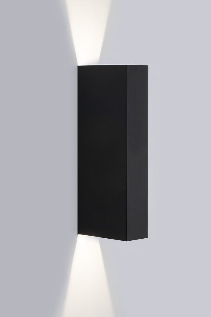 Slim Flex utendørs vegglampe IP65 2x4,6W Dimbar 3000K - Svart-Utebelysning vegg opp og ned-Antidark-Svart-2-237-35-2-Lightup.no