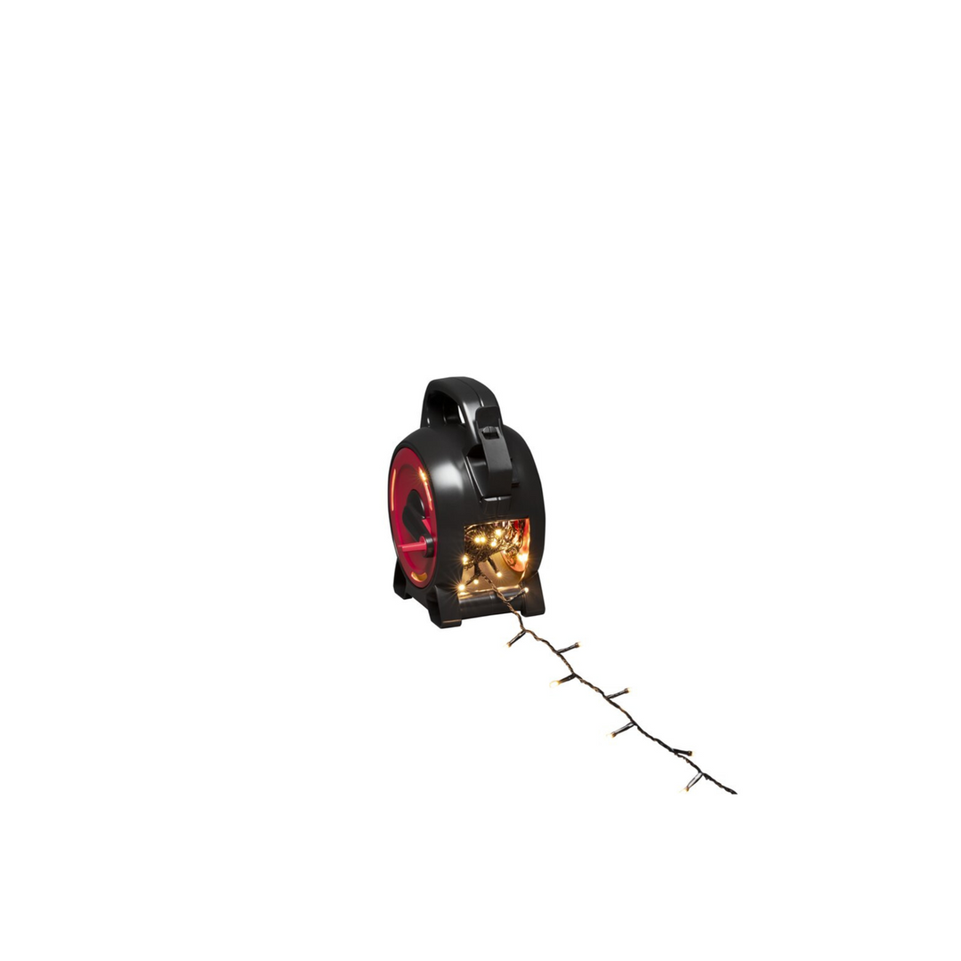 Slynge 100 LED på kabeltromme IP44 - Varmhvit-Julebelysning juletrelys ute-Konstsmide-Hvit-3830-107-Lightup.no
