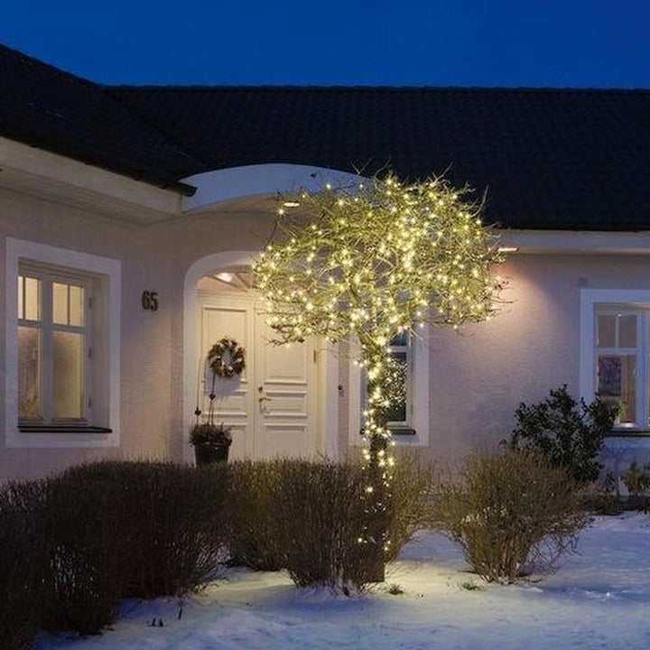 Slynge 200 minilys LED 32 meter julelys utendørs IP44 - Varmhvit-Julebelysning juletrelys ute-Konstsmide-Hvit-3613-110-Lightup.no