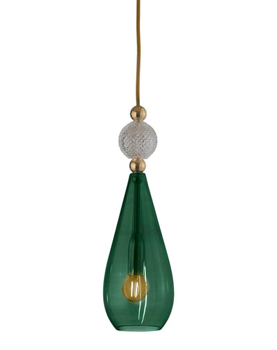 Smykke takpendel M Grønn/krystall check ball-Takpendler-EBB & FLOW-LA101164-Lightup.no