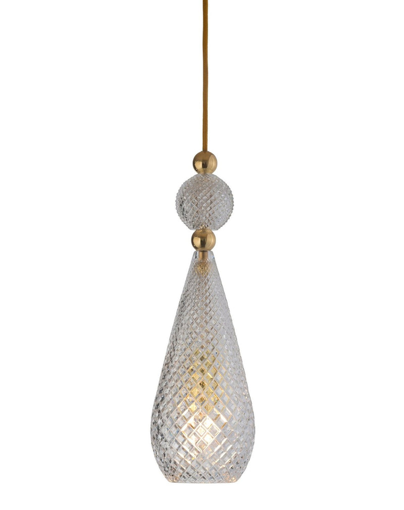Smykke takpendel M Klar krystall/gull-Takpendler-EBB & FLOW-LA101135-Lightup.no