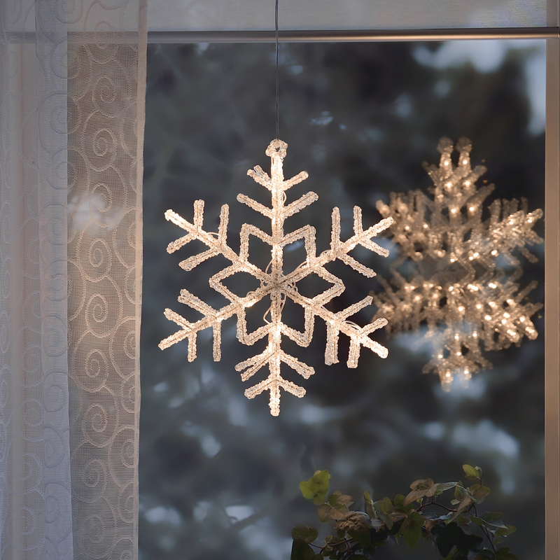 Snøfnugg 30 cm - Varmhvit-Julebelysning adventstjerne-Konstsmide-4446-103-Lightup.no