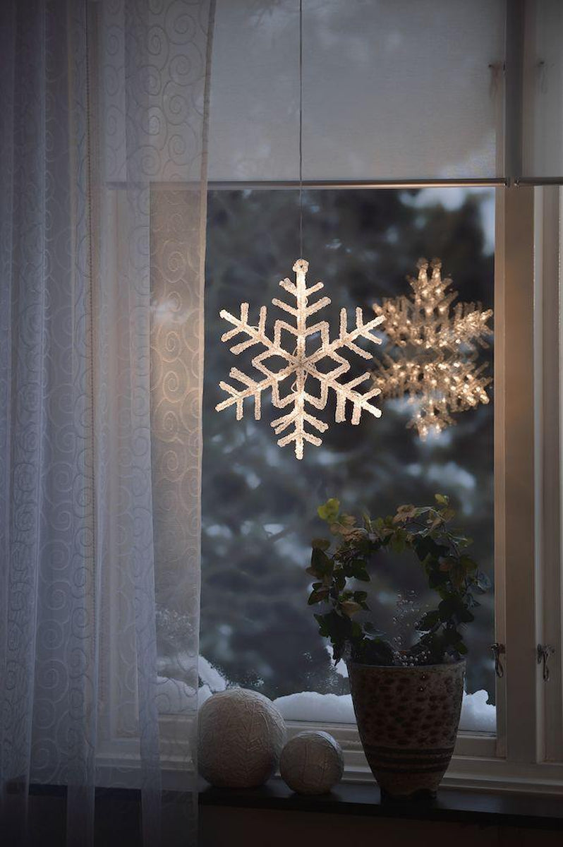 Snøfnugg 30 cm - Varmhvit-Julebelysning adventstjerne-Konstsmide-4446-103-Lightup.no