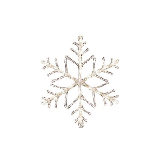 Snøfnugg med 24 varmhvite LED 40 cm IP44 utendørs-Julebelysning dekor og pynt ute-Konstsmide-Hvit-4440-103-Lightup.no