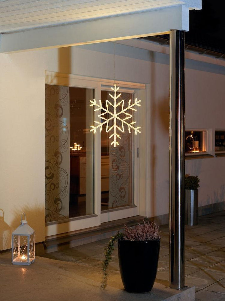 Snøfnugg med 60 varmhvite LED 60 cm IP44 utendørs-Julebelysning dekor og pynt ute-Konstsmide-4460-103-Lightup.no
