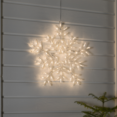 Snøfnugg med 90 varmhvite LED 58 cm IP44 utendørs-Julebelysning dekor og pynt ute-Konstsmide-4470-103-Lightup.no
