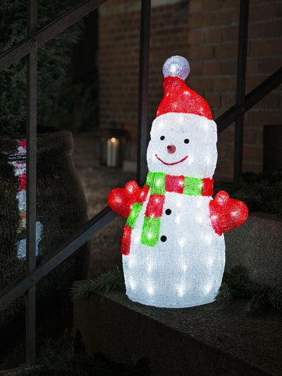 Snømann akryl 50 cm-Julebelysning dekor og pynt ute-Konstsmide-6297-203-Lightup.no
