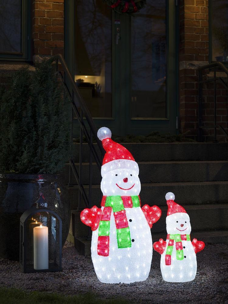 Snømann akryl 90 cm-Julebelysning dekor og pynt ute-Konstsmide-6285-203-Lightup.no