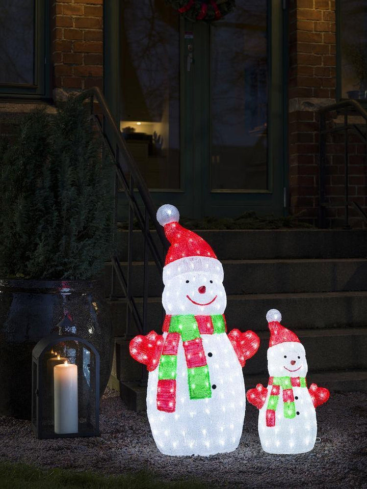 Snømann akryl 90 cm-Julebelysning dekor og pynt ute-Konstsmide-6285-203-Lightup.no