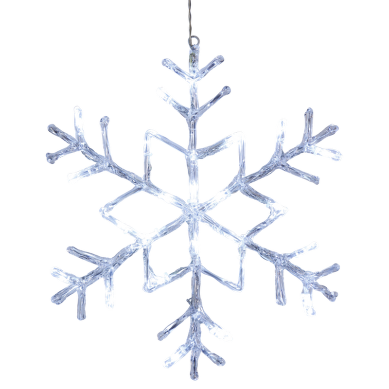 Snowflake / Snøfnugg - Kald hvit ute og innendørs-Julebelysning dekor og pynt-Star Trading-583-91-Lightup.no