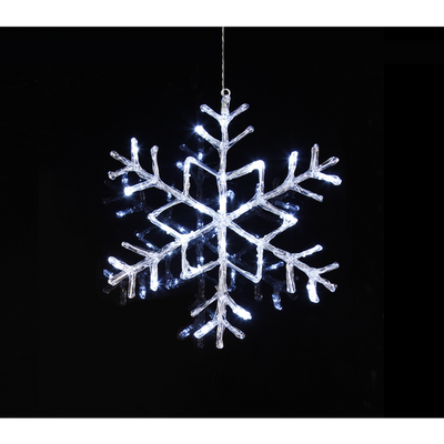 Snowflake / Snøfnugg - Kald hvit ute og innendørs-Julebelysning dekor og pynt-Star Trading-583-91-Lightup.no