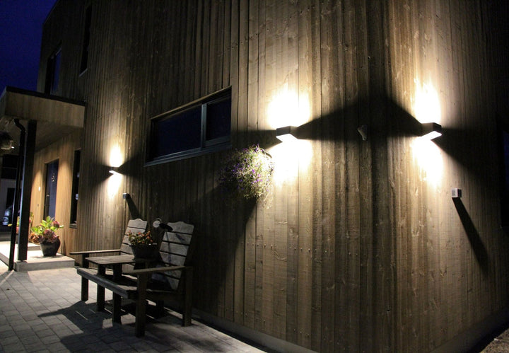 Søgne xl vegglampe opp/ned utendørs IP54 18W 3000K - Svart-Utebelysning vegg opp og ned-Aneta Lighting-Svart-AP-3102553-Lightup.no